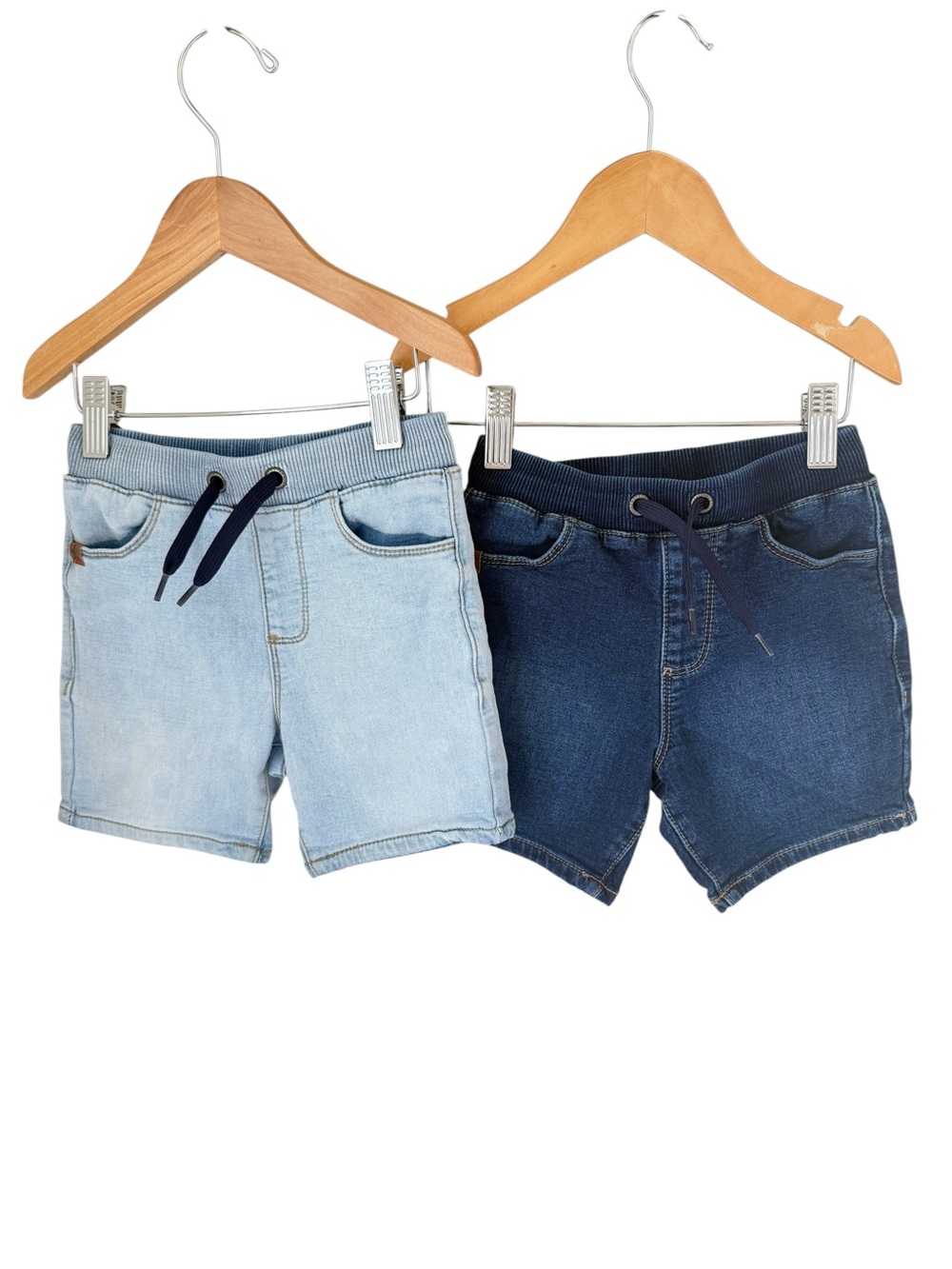 next Kids Denim Pull-On Shorts - Light Blue & Dark Blue Bundle